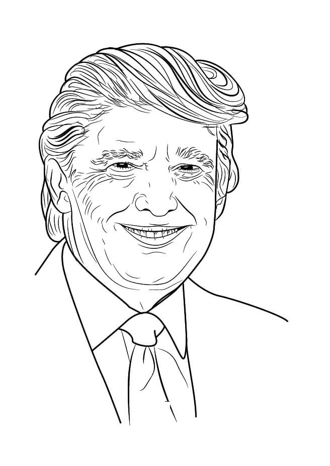 Desenhos de Donald Trump Smiley para colorir