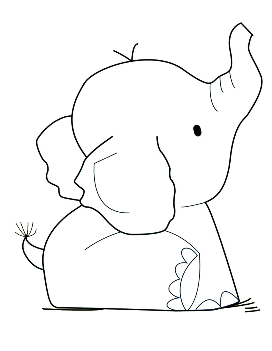 Desenhos de Elefante Engraçado para colorir