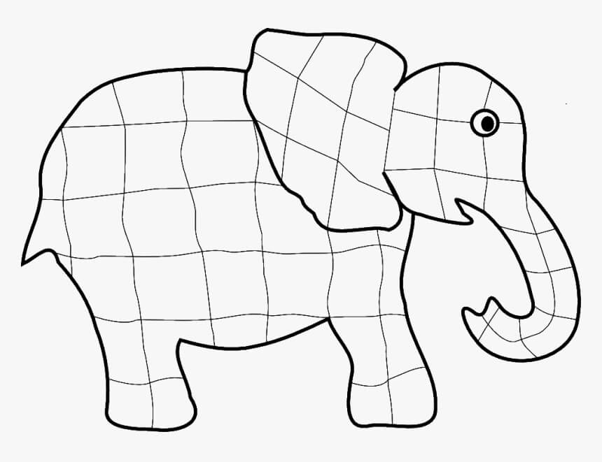 Desenhos de Elmer Elefante para colorir