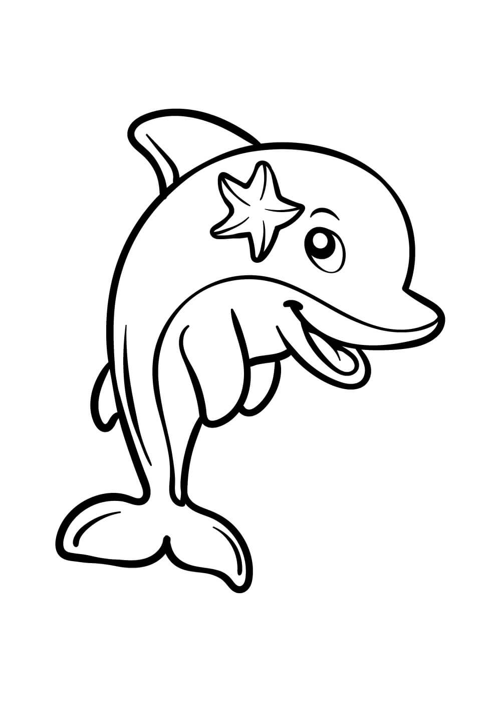 Desenhos de Golfinho Divertido para colorir