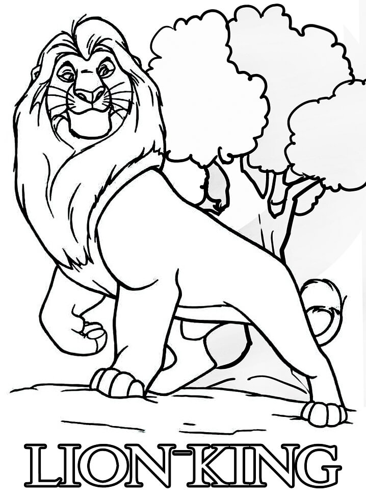 HD O Rei Leão para colorir