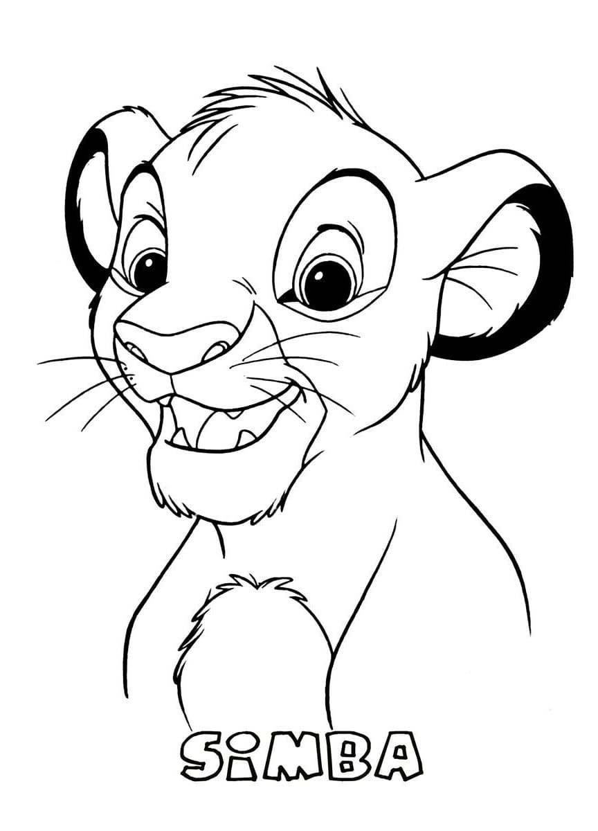 Desenhos de Leão Simba Livre para colorir