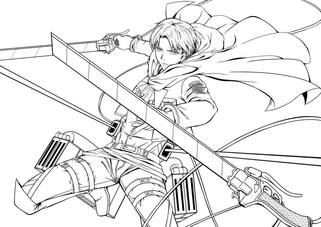 Desenhos de Levi E As Duas Espadas para colorir