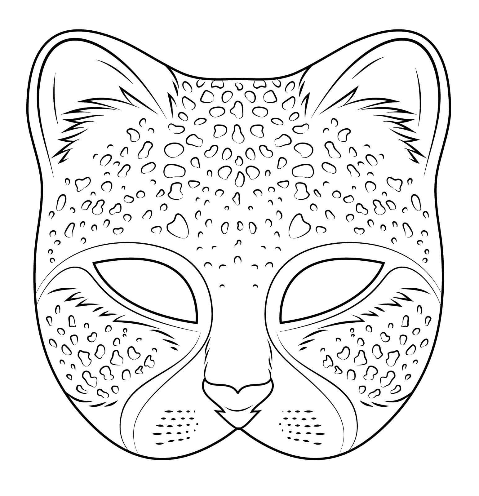 Desenhos de Máscara de Chita para colorir