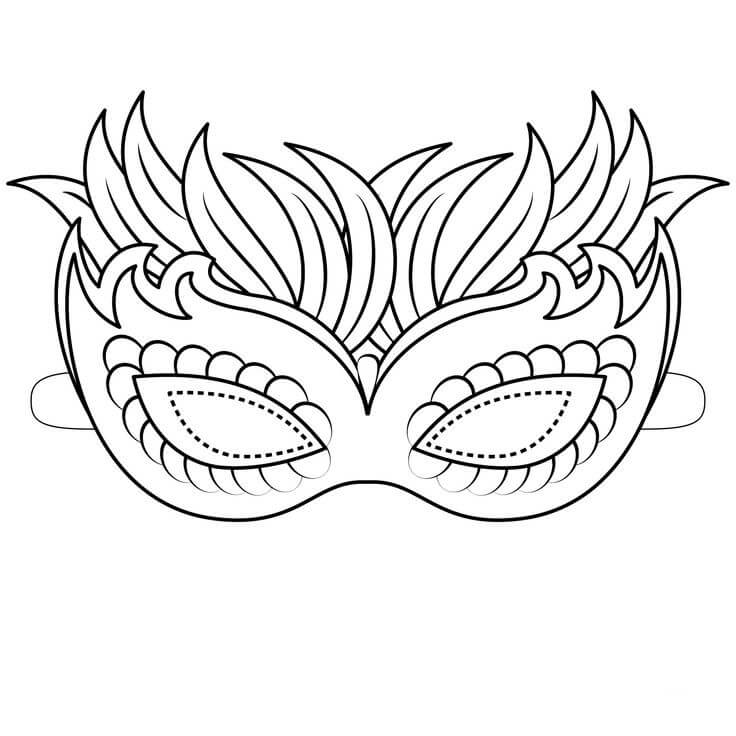 Desenhos de Máscara de Máscara Simples para colorir