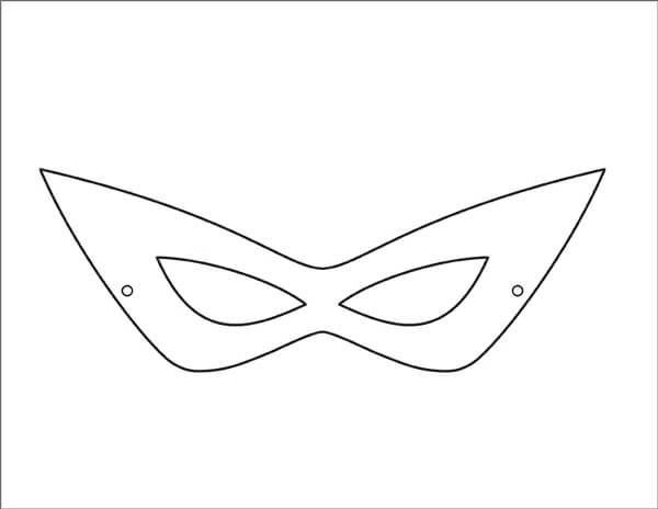 Desenhos de Máscara de Super-herói para colorir