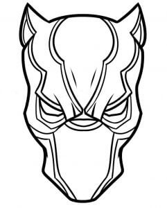 Desenhos de Máscara Pantera Negra 1 para colorir