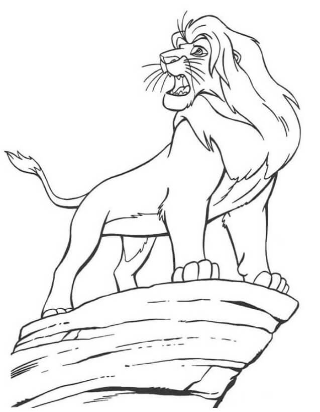 O Rei Leão Mufasa para colorir