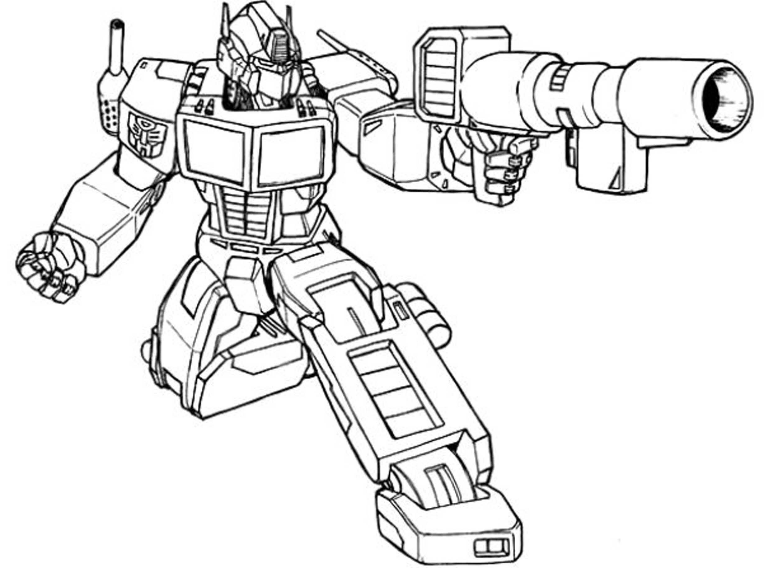 Desenhos de Optimus Prime Luta para colorir