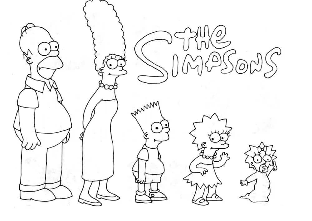 Simpsons Fofos para colorir