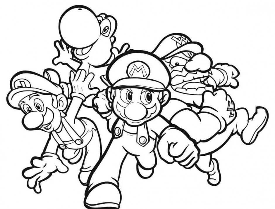 Desenhos de Super Herói Mario para colorir