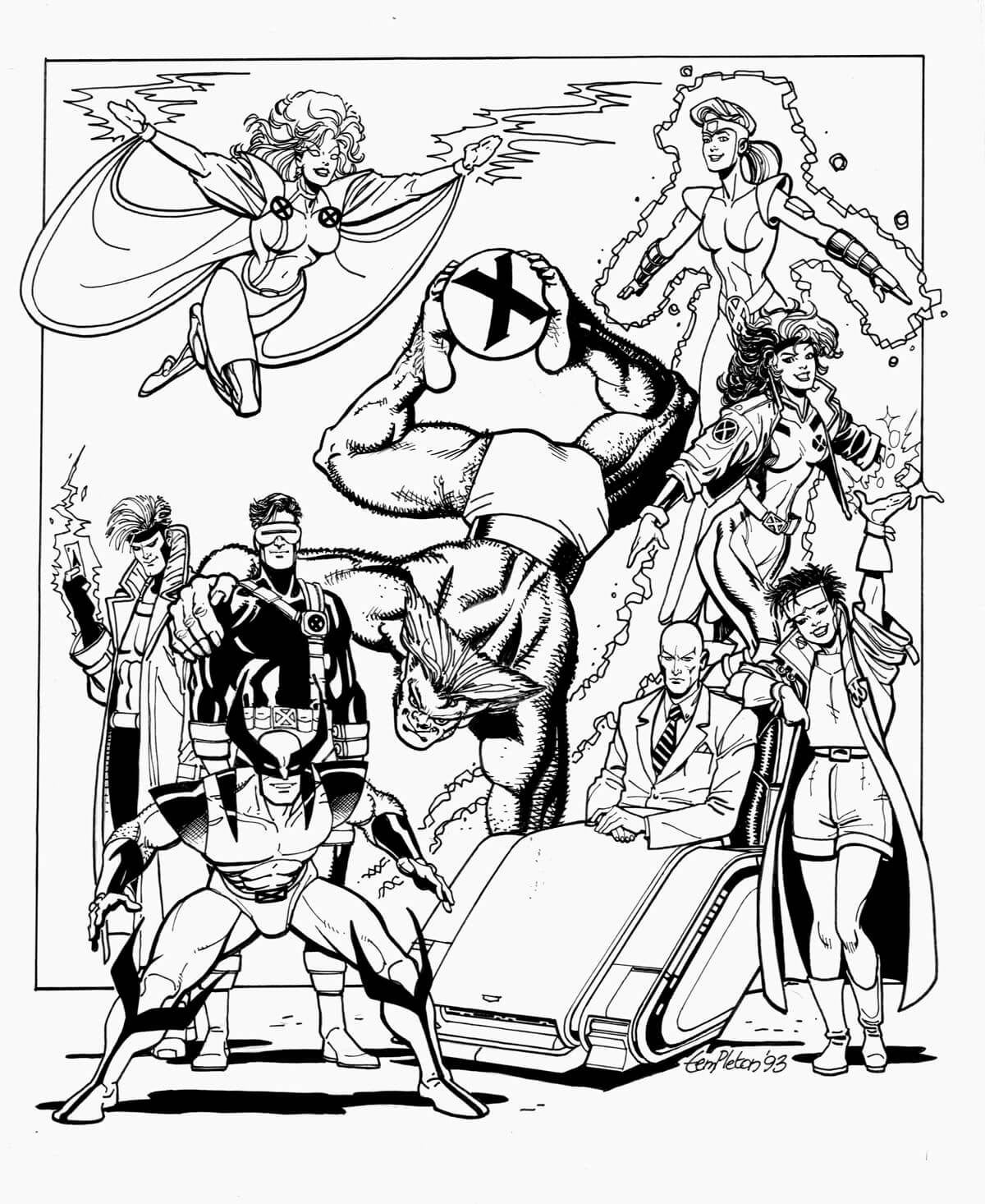 Desenhos de Super Heroi X-men para colorir