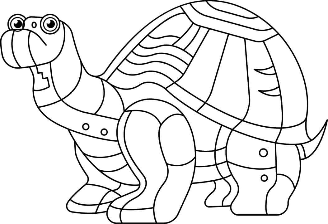 Desenhos de Tartaruga Abstrata para colorir