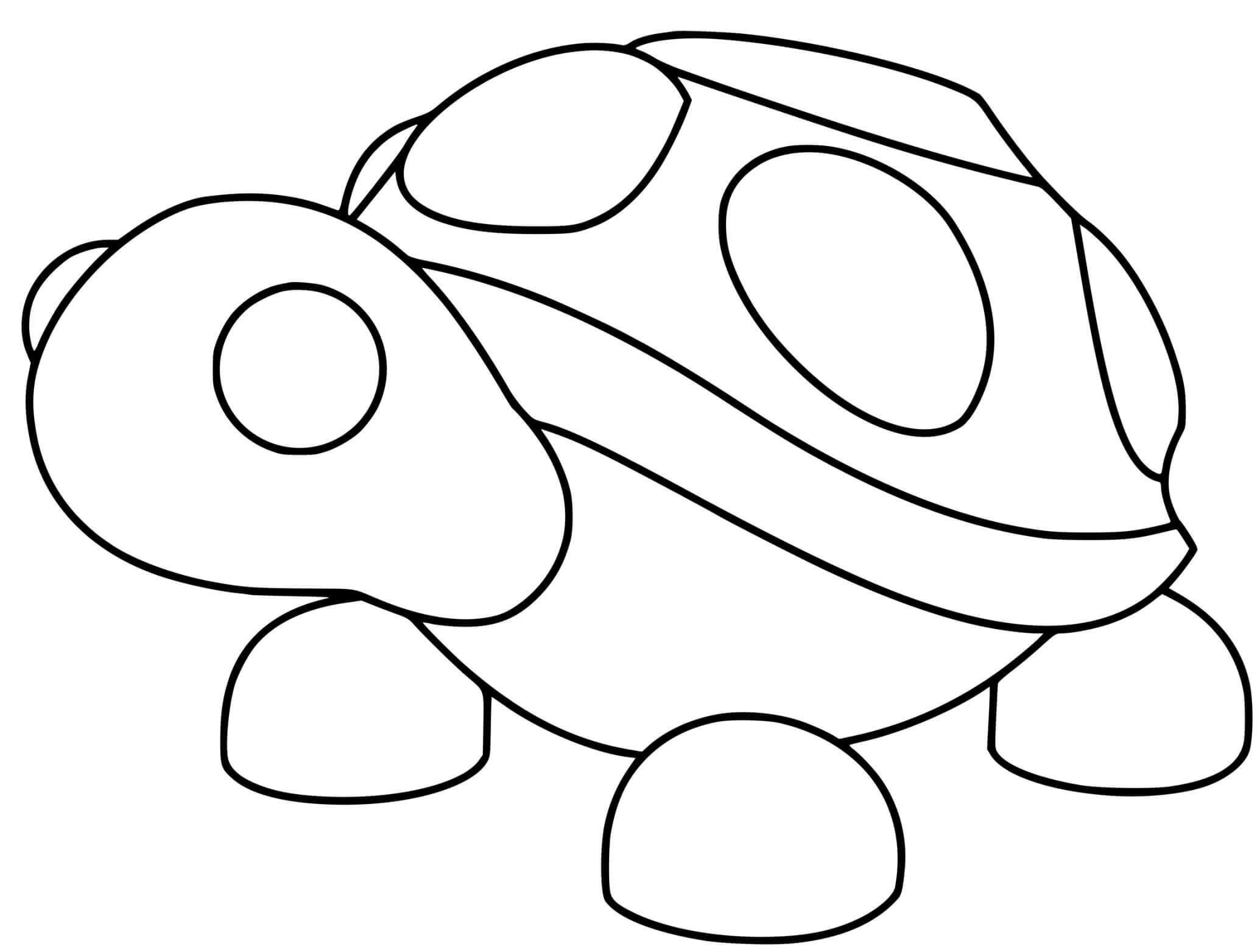 Tartaruga Fácil para colorir