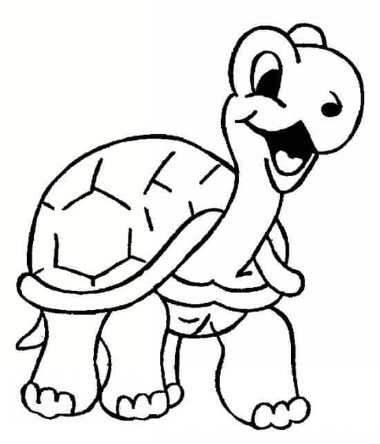 Desenhos de Tartaruga Feliz para colorir