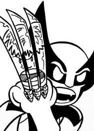 Desenhos de Wolverine Chibi para colorir
