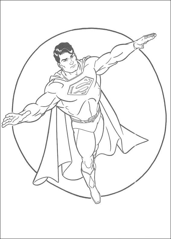 Agradável Super-Homem para colorir