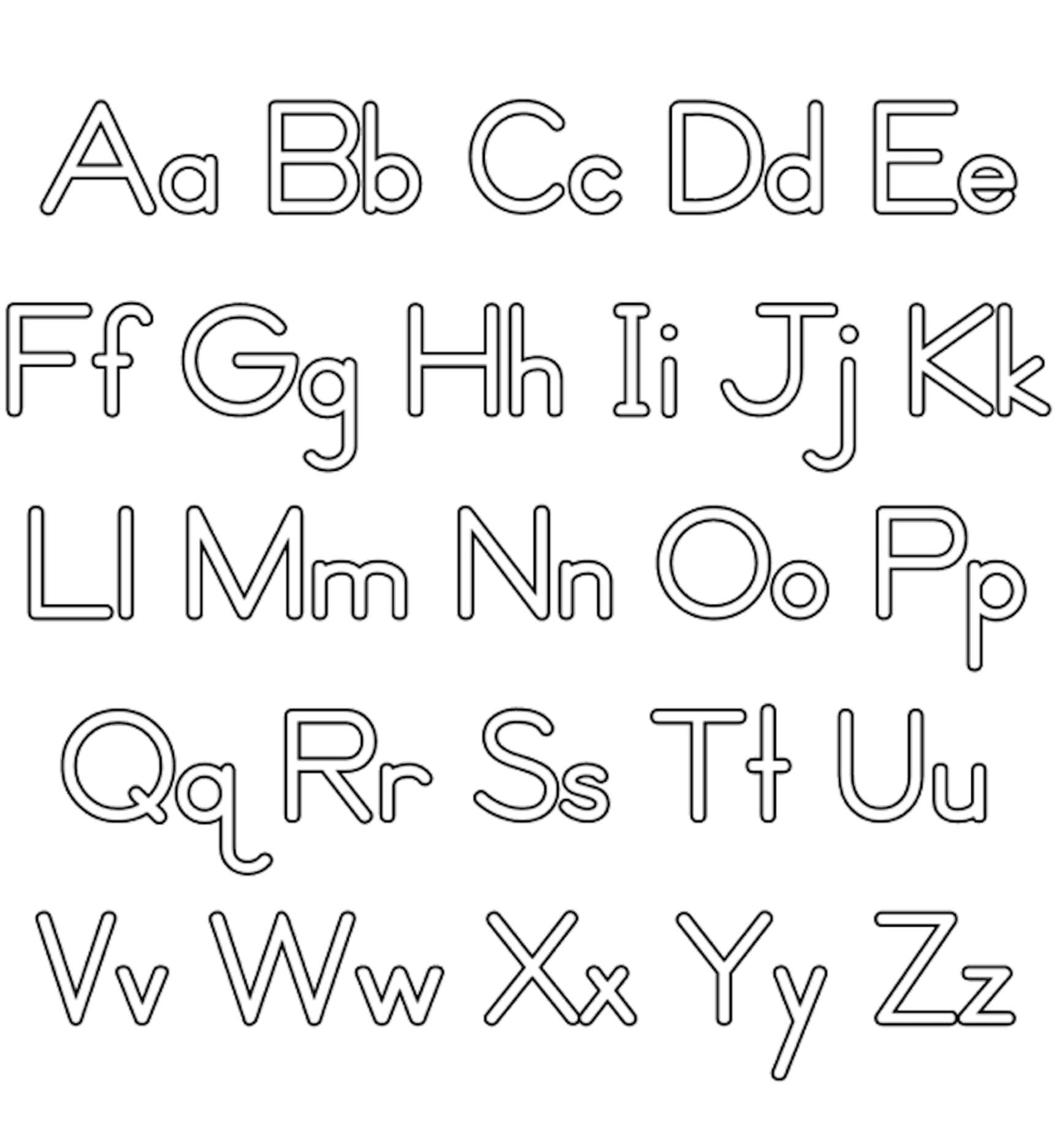 Alfabeto Básico ABC para colorir