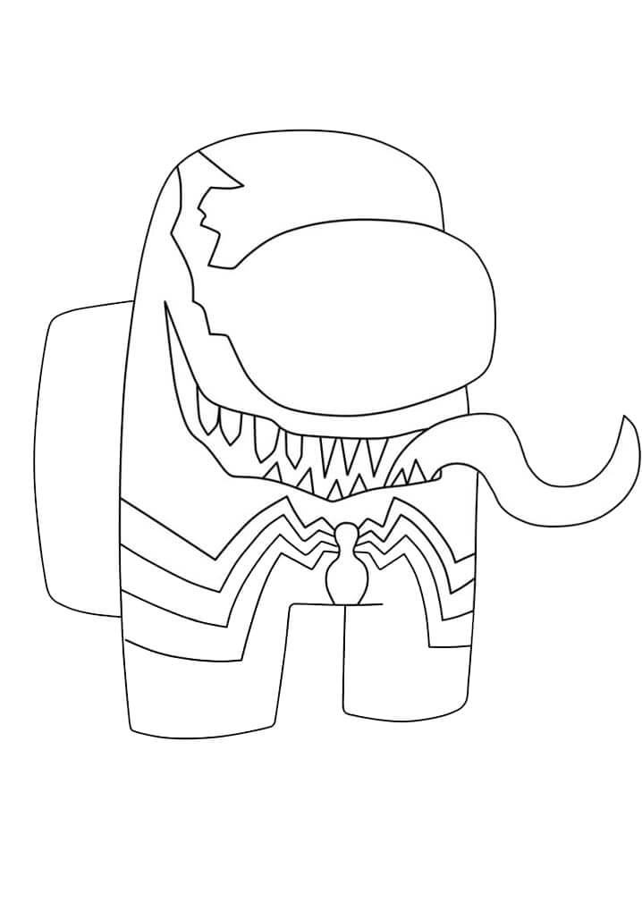 Desenhos de Among Us Skin Venom para colorir