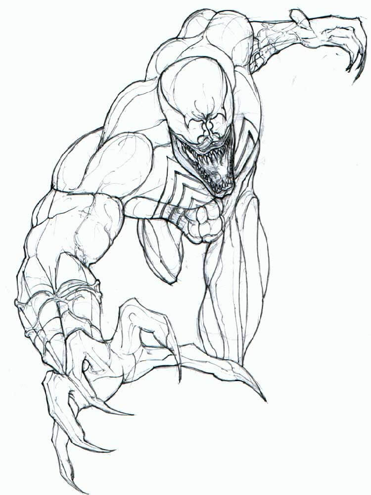 Desenhos de Ataque de Venom para colorir
