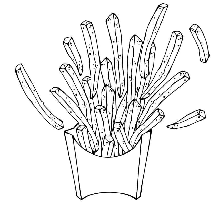 Desenhos de Batatas Fritas do McDonald para colorir