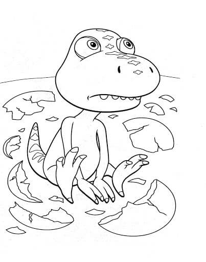 Bebê Dinossauro para colorir