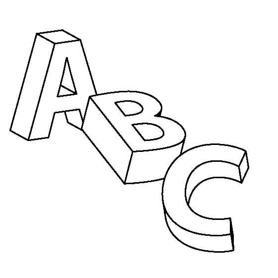 Desenhos de Boa Carta ABC para colorir