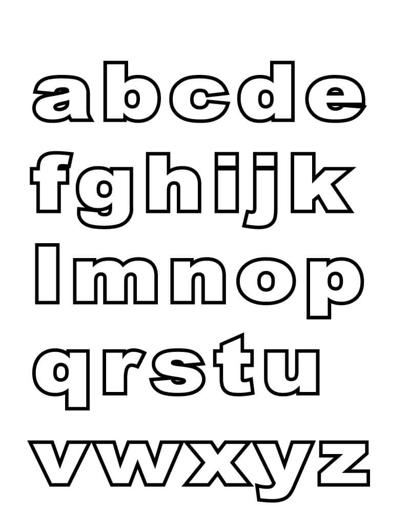 Bom Alfabeto ABC para colorir