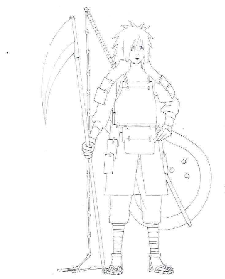 Bom Madara Uchiha para colorir