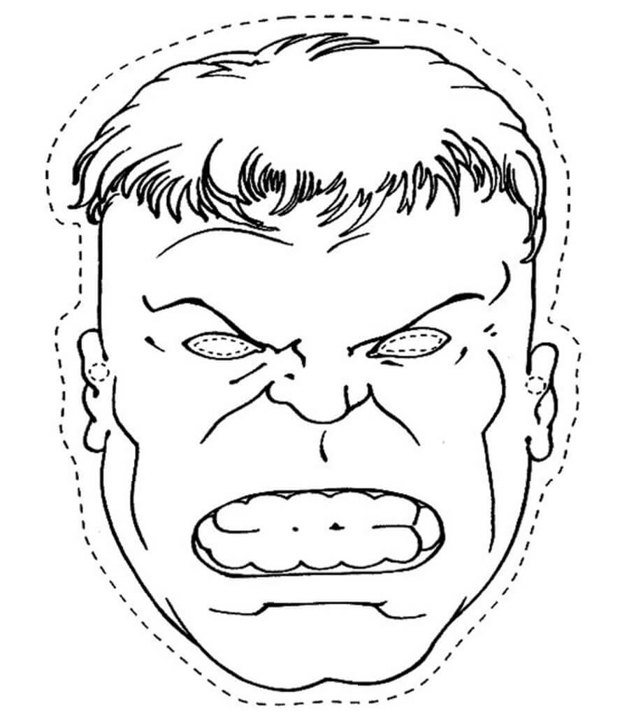 Desenhos de Cabeça de Hulk para colorir