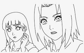 Desenhos de Cara Incrível Hinata e Sakura para colorir