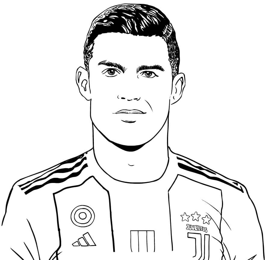 Cristiano Ronaldo bonito para colorir