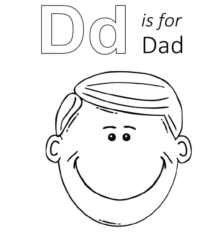 Desenhos de D é Para o Pai para colorir