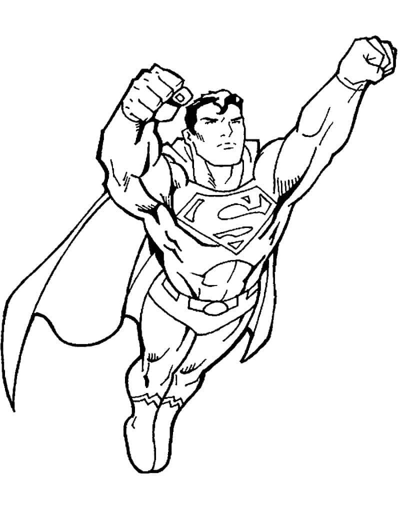 Desenhando Superman Voando para colorir