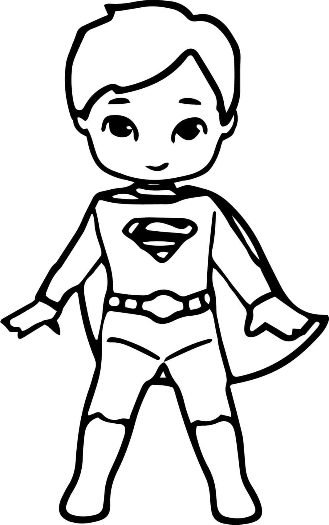 Desenhando o Pequeno Super-homem para colorir