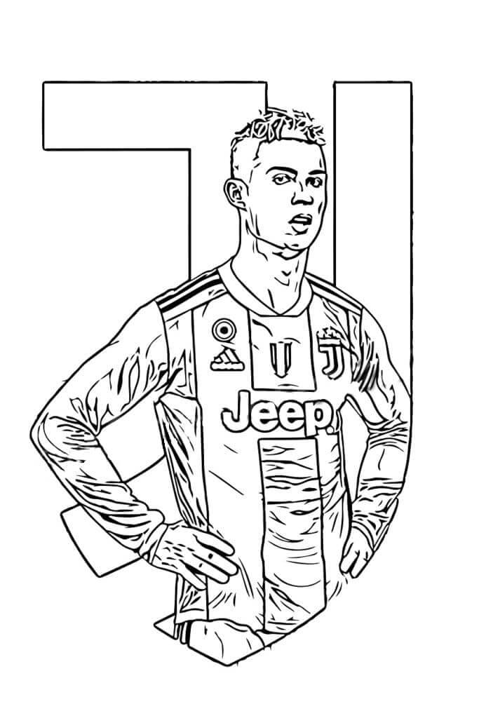 Desenhar Cristiano Ronaldo Normal para colorir