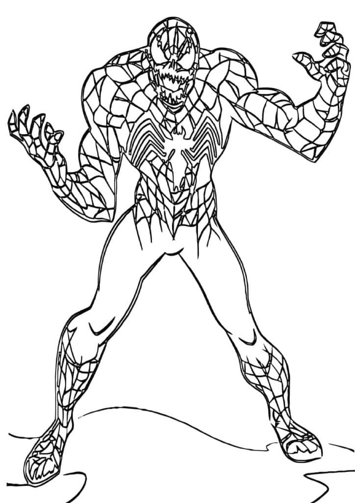 Desenhar Homem Aranha Venom para colorir