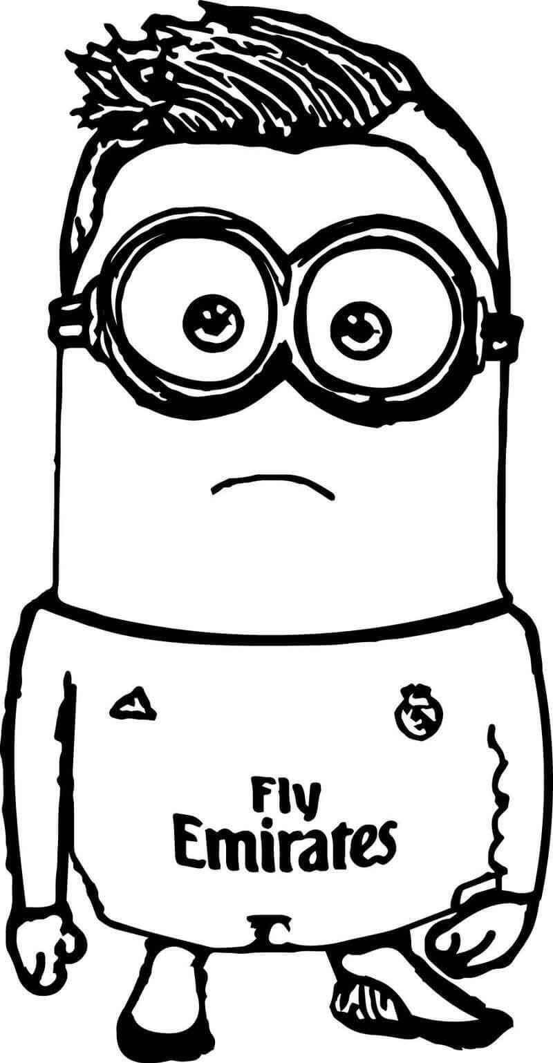 Desenhar Minion Cristiano Ronaldo para colorir