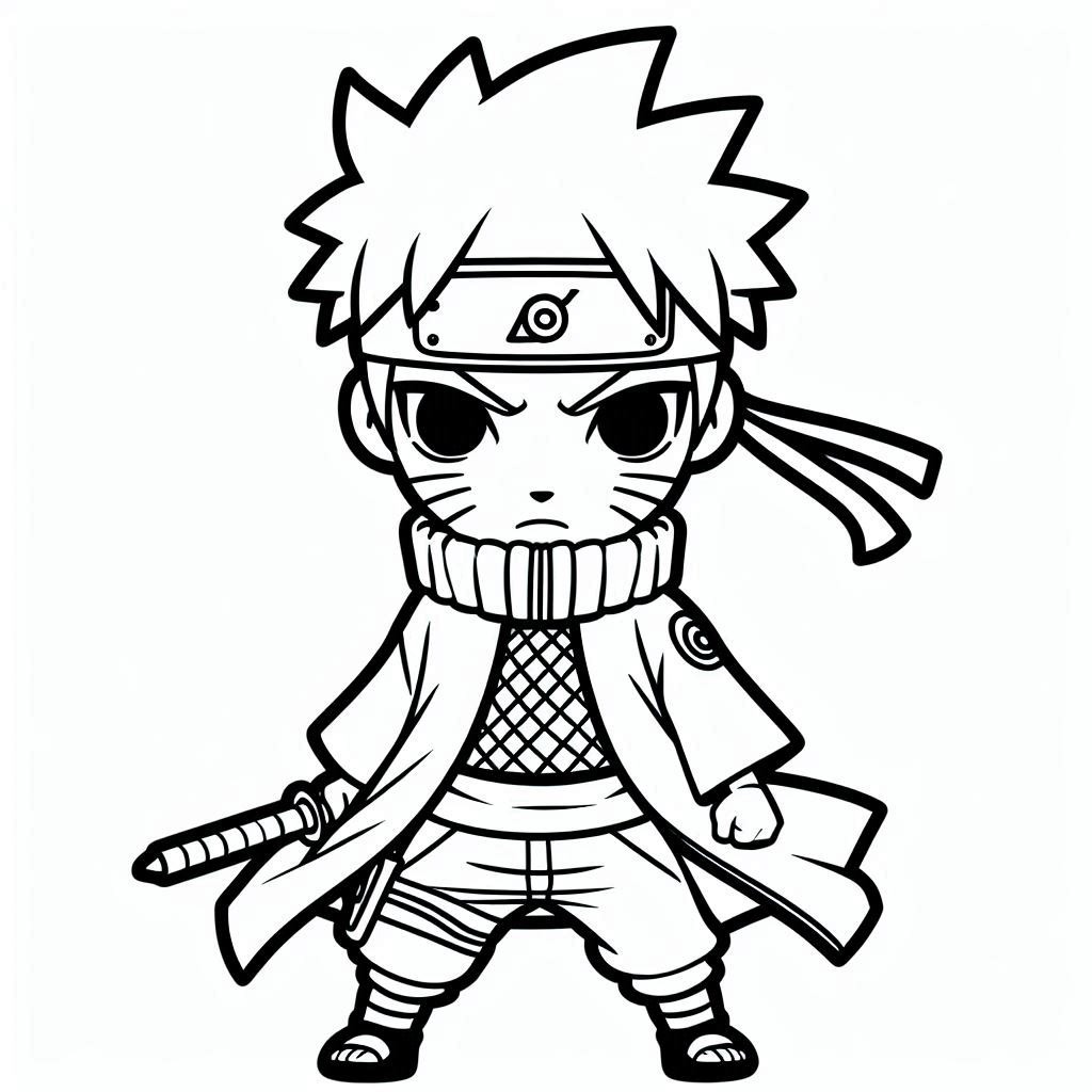 Desenhos de Desenhar Naruto basico para colorir