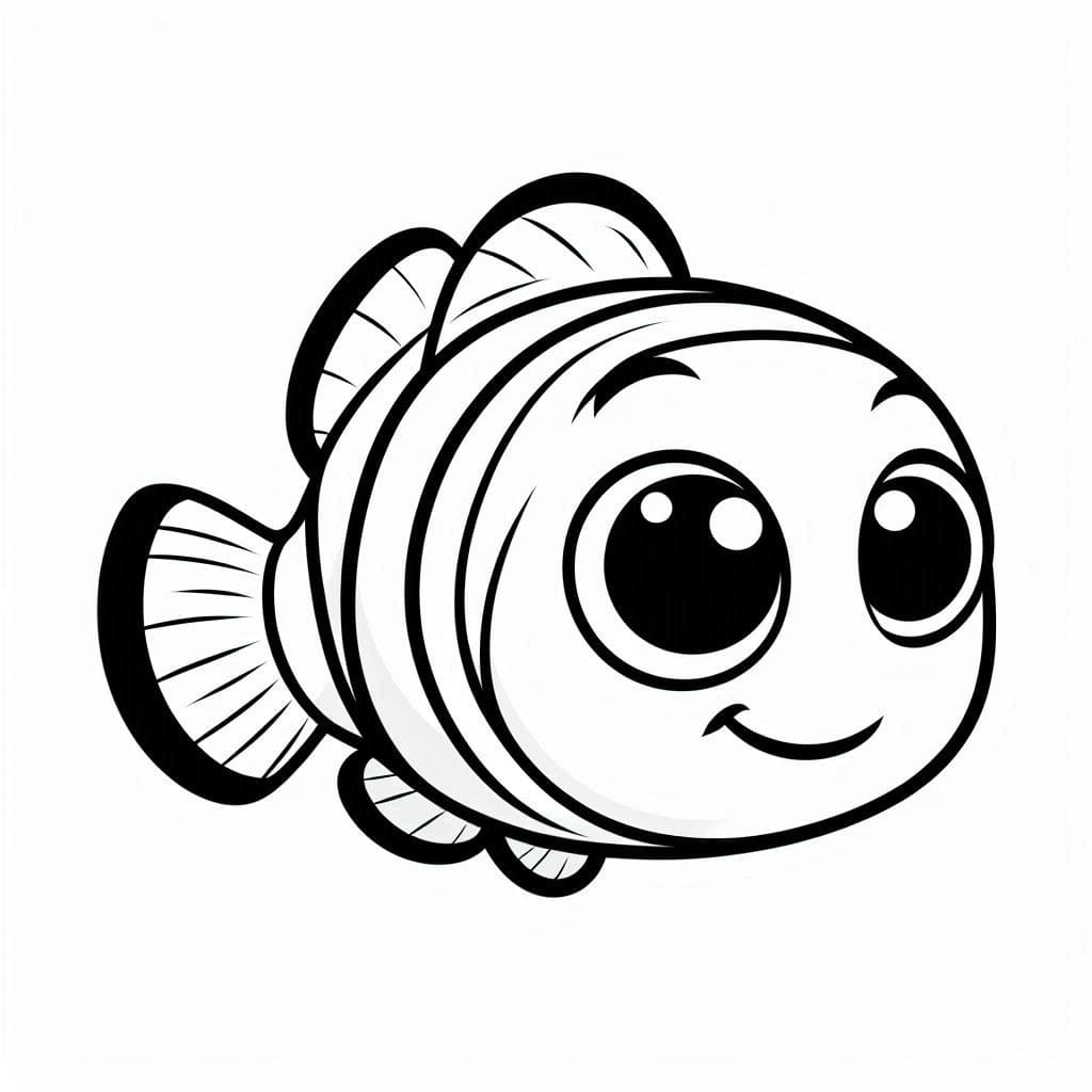 Desenhos de Desenhar Nemo básico para colorir