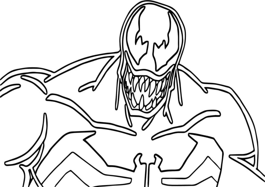 Desenhar Venom para imprimir para crianças para colorir