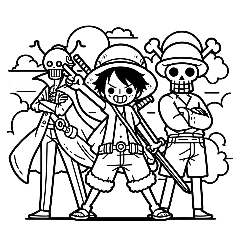 Desenhar arte One Piece Imagem para colorir