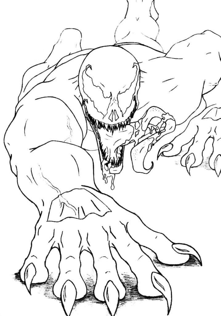 Desenhe Venom Muito Irritado para colorir