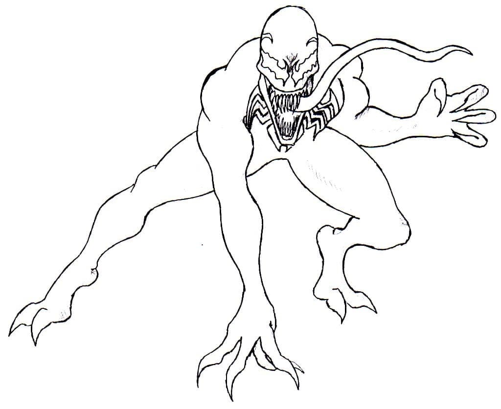 Desenhe Venom grátis para crianças para colorir