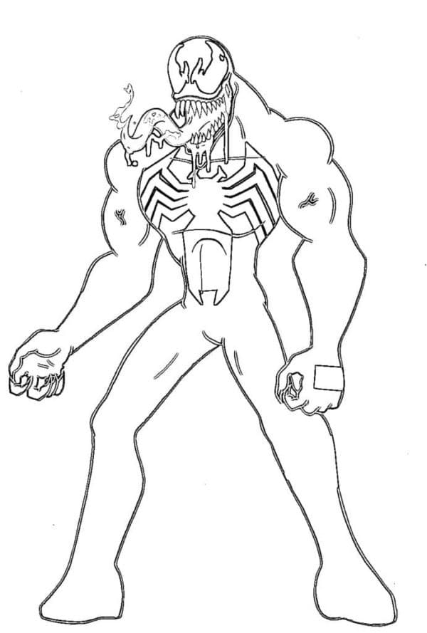 Desenhe Venom para imprimir grátis para colorir