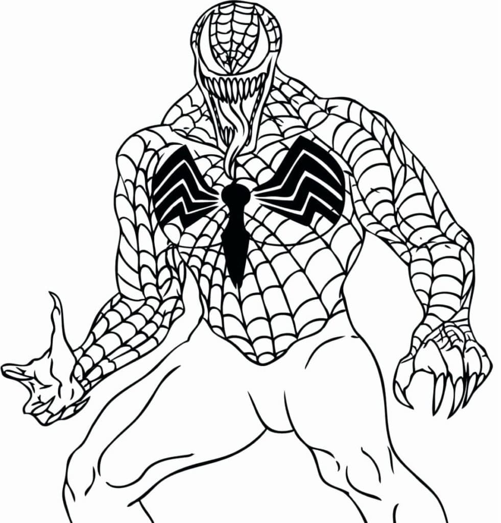 Desenhe a Aranha Venenosa para colorir