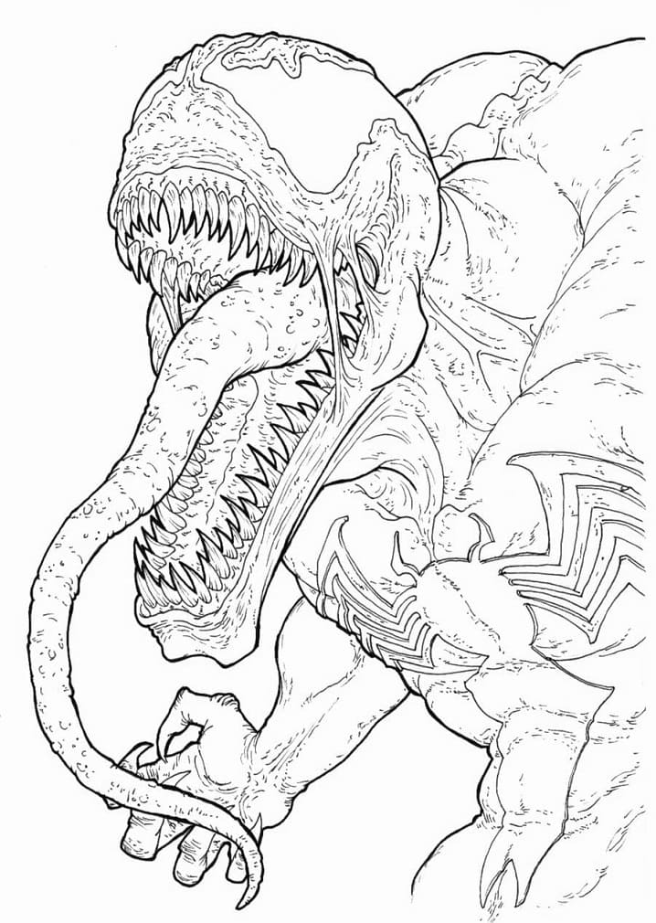 Desenhe o Monstro Venom para colorir