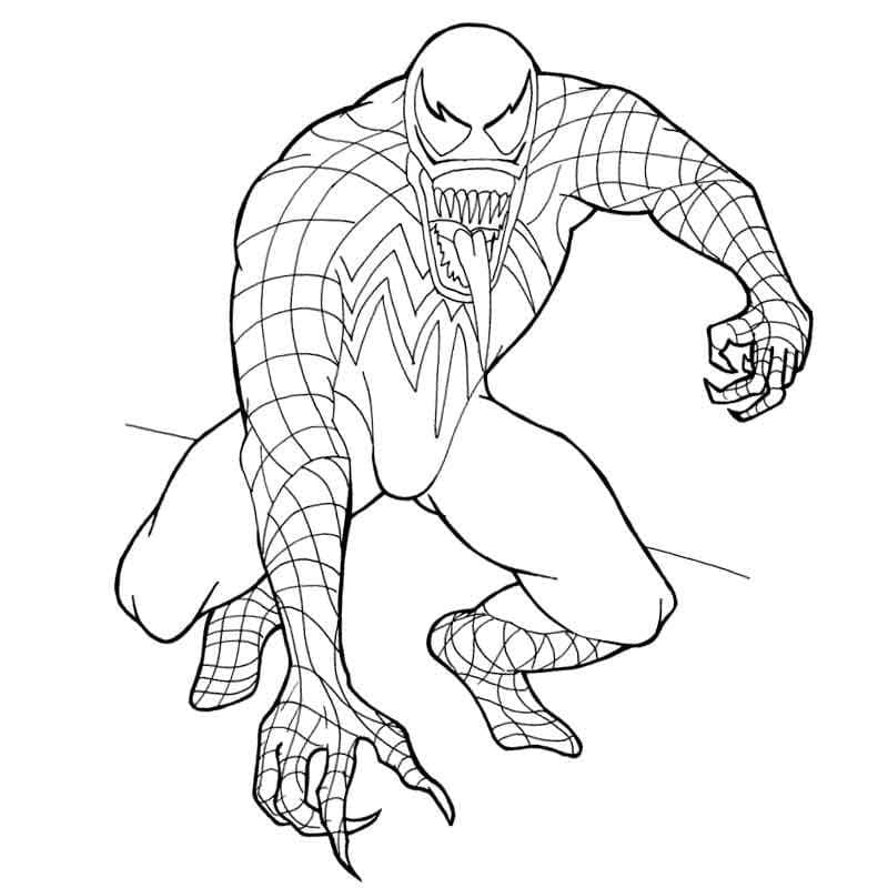 Desenhe o Venom Legal para colorir