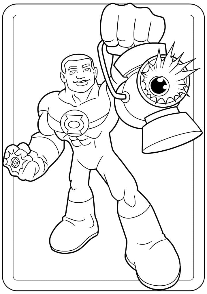 Desenhos de Desenho animado Lanterna Verde para colorir