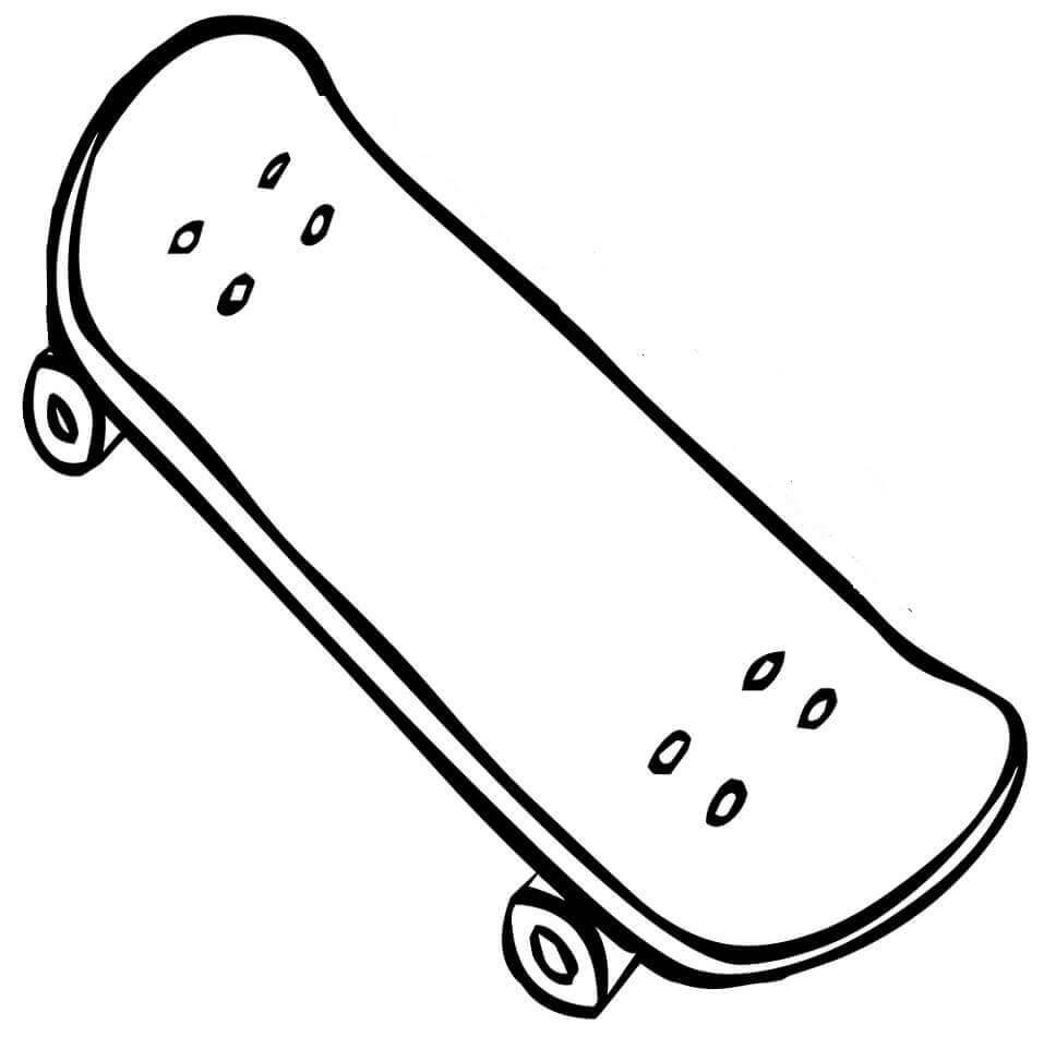 Desenho de Skate para colorir